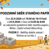Podzimní sběr starého papíru 2026